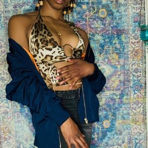 Dark Blue Bomber Jacket